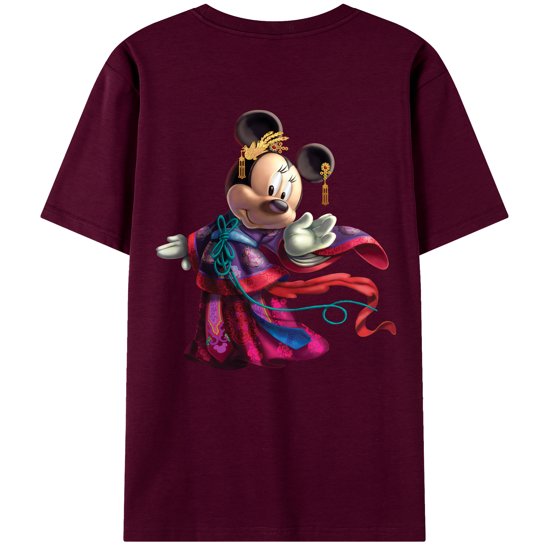 （画像用） ミッキーマウス Mickey Mouse レディース半袖Tシャツ(バックプリント)